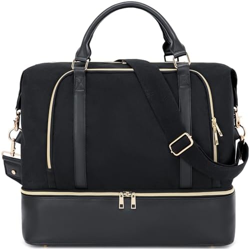 CAMTOP Weekender Bag for Women, Travel Carry On Bag with Shoe Compartment