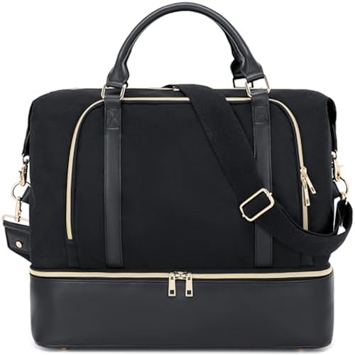CAMTOP Weekender Bag for Women, Travel Carry On Bag with Shoe Compartment