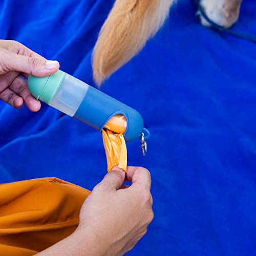 Porta Saquinhos Higiênicos com Recipiente para Alcool em Gel Azul - Oikos Animal