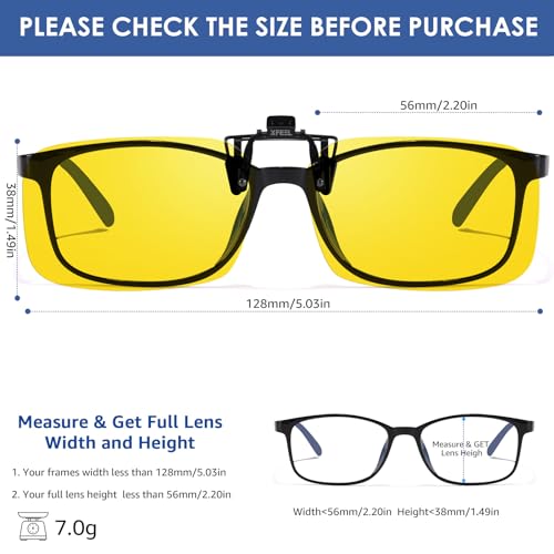 Xfeel Day & Night Clip On Night Driving Glasses for Women Men Over Prescription Glasses Anti Glare Night Vision Glasses2
