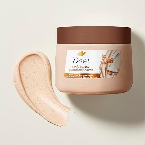 Dove Brown Sugar and Coconut Butter Body Scrub Exfoliates and Deeply Nourishes for Smooth, Radiant Skin 15 oz - 5