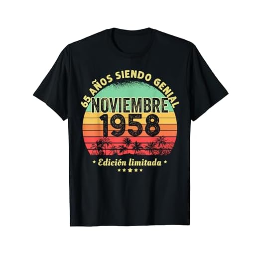 65 Años Cumpleaños Regalo Noviembre 1958 Noviembre 65 Años Camiseta