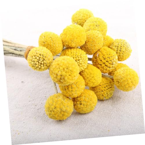 Bolas de flores secas decorativas amarillas pack 30 miniatura 4