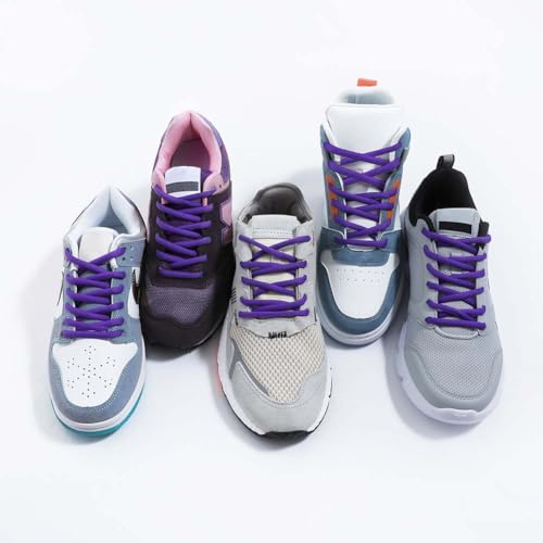 VSUDO 120 cm Lacets Chaussures de Sport Ovales - Diamètre 6mm Violet pour Baskets, Course sur Route, Running et Fitness pour Femme ou Homme (1 Paire-Violet-120CM) – vue 5