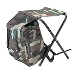 Angelstuhl Faltbare Camping Fischen-Stuhl Hocker Rucksack Tragbarer Kühler gefütterte Picknick-Beutel Wandern Sitztisch Taschen Fishing Tackle-Typ A-Tarnung Faltstuhl ( Color : Type A Camouflage )