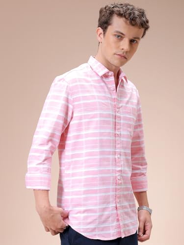 Image of The Indian Garage Co Men Slim Fit Checkered Full Sleeves Cutaway Collar Casual Shirt