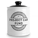Cottage Creek Jars | Project Car Fund Piggy Bank | Car Accessories Ceramic Jar for Office & Home Decor | Gifts for Men, Dad, Boyfriend, Teens, Women, Friends, Mens Gifts for Father's Day