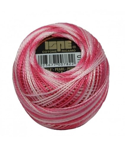 ISPE - Filo di cotone perlato, n. 8, 100% cotone, 10 g, 82 m