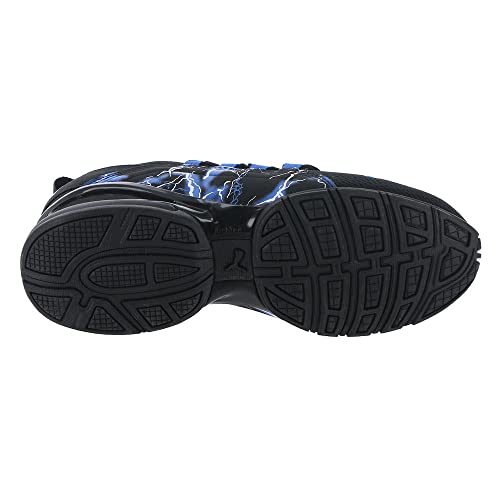 PUMA Axelion Lightning JR Boys Youth Running, Preto, azul royal, 4.5 Big Kid