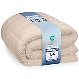 Utopia Bedding Bettdecke 135 x 200 cm, leichte Bettdecke mit Polyesterfüllung für 4 Jahreszeiten, Mikrofaser, für 1 Person (Beige)
