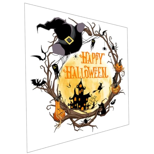 LOPUNER Halloween Fensteraufkleber Fledermaus Schloss