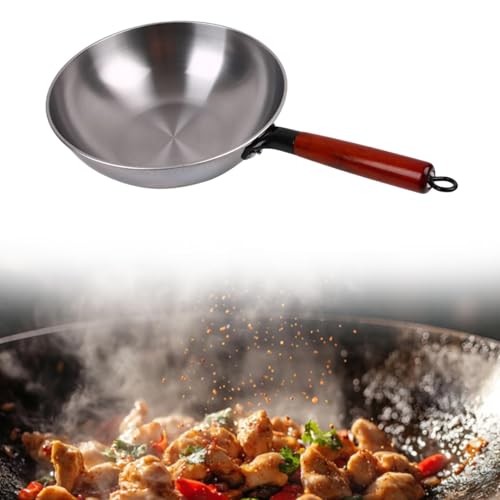 Wok de Hierro con Mango de Madera 34 cm miniatura 4