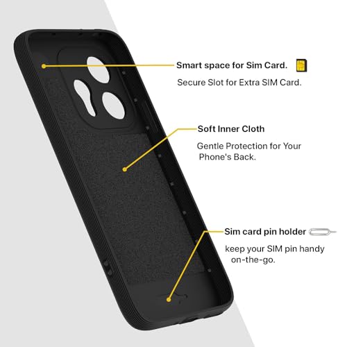 Image of Shockproof Case Compatible with Oppo Reno15 5G | Full Camera Protection | TPU Flexible Back Cover for Oppo Reno15 5G (Matte Black)