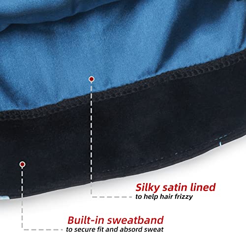 Image of ABAMERICA Working Caps with Button and Sweatband, Adjustable Working Hats for Women Men, One Size(Tie Back or Toggle)