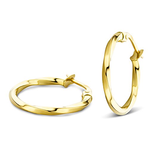 Preisvergleich Produktbild Orovi Ohrringe Damen Gelbgold 14 Karat / 585 Gold Creolen