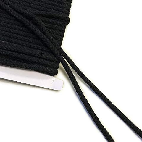 Over Kleshas Cotton Multi Braided Draw Cord Strap 1/4"(10YD/Pack) (Black) Cover