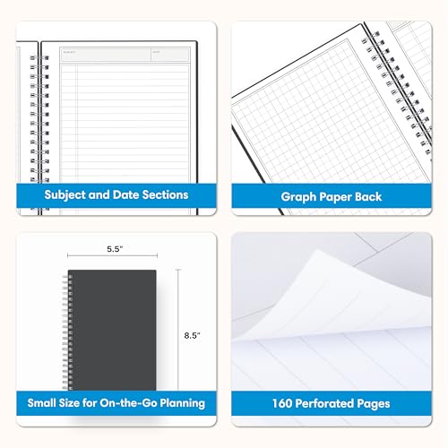 Cahier professionnel souple gris Blue Sky Notes carnet de notes format 14x21 - 4