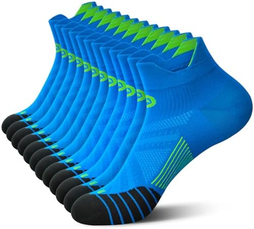 PAPLUS Ankle Compression Sock for Men and Women 2/4/6 Pairs, Low Cut Compression Running Sock with Ankle Support