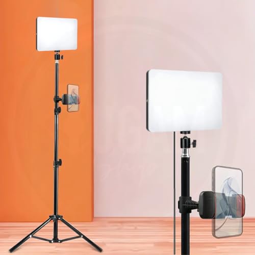 Image of 11 inch USB LED Camera Soft Panel Light | Photography Lighting Kit for Recording | YouTube, Makeup, Live Streaming, Video Recording with Tripod Stand & Phone Holder (USB Camera Panel Light)