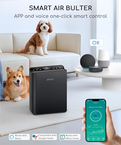 Image of Afloia Smart Air Purifier for Home Large Room, Covers up to 2000 Sq Ft | PM2.5 Display, Auto Mode, App Control, Alexa Compatible, 4-Stage Filter, Washable Pre-Filter, 28 dB Sleep