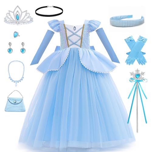 Disfraz de princesa azul para niñas
