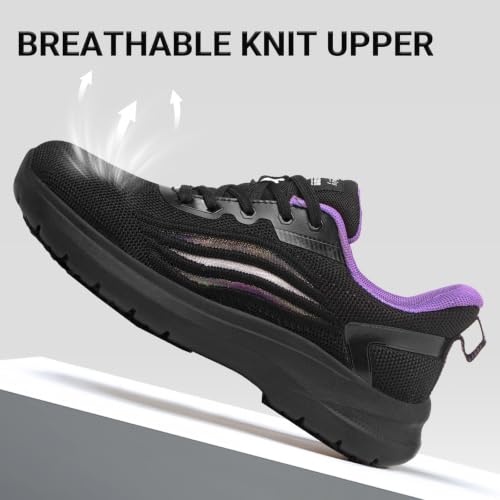 Image of Treesky Non Slip Work Shoes for Women, Restaurant & Kitchen Sneakers | Slip resistant soles, lightweight cushioning, breathable knit, removable insole, for nursing, food service & long shifts