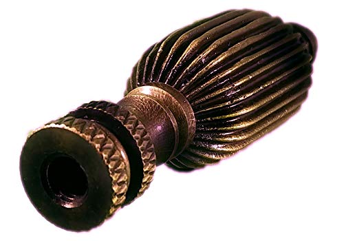 Image of Royal Designs Button Lamp Finial for Lamp Shade- Antique Brass Set of 2