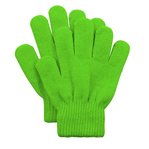 Bluelans Kid's Winter Magic Gloves Children Stretchy Warm Magic Gloves Boys or Girls Knit Gloves Green
