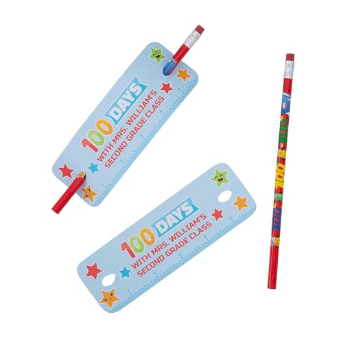 Lápices personalizados 100 días de escuela 24 piezas miniatura 1