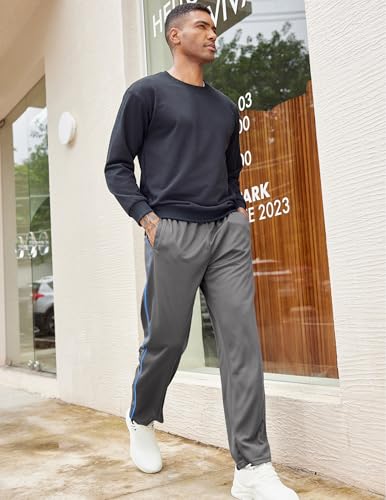 COOFANDY Mens Athletic Workout Pants Open Bottom Sweatpants Mesh Gym Pants for Runnning, Training,Casual2