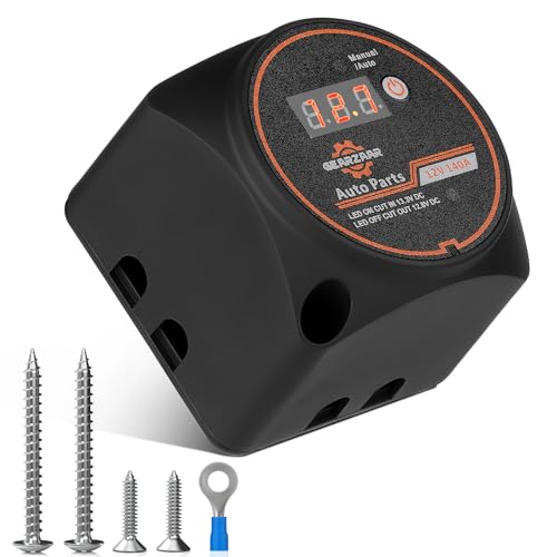 GEARMONSTER 12V/140A BSR vollautomatisches Batterie Trennrelais mit LCD Display, KFZ Camper Laderelais, Spannungsempfindliches Relais VSR Dual Battery Isolator für Auto, Wohnmobil, Boot