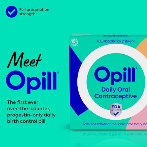 Image of Opill, Daily Birth Control Pills, Over-the-Counter Progestin-Only Oral Contraceptive, FDA-Approved & Estrogen-Free, 84 Count