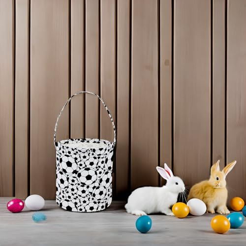 Image of Soccer Easter Basket for Kids Baby Boys and Girls Cute Toy Storage Organizer Bin Box Easter Dinosaur Room Decor(Soccer)