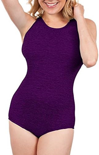 Krinkle Chlorine Resistant Women's High Neck Tank Acai Purple 20W
