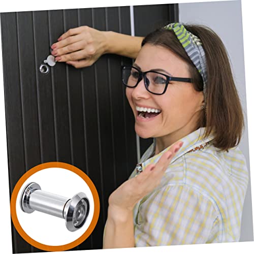 Mirilla ajustable para puerta de aleación sólida de zinc y latón con ángulo de visión de 220°, anti-pliegue y anti-rotación para seguridad en el hogar miniatura 4