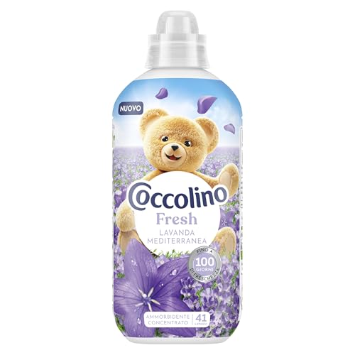 Coccolino Suavizante concentrado lavanda mediterránea, suavizante para lavadora, suavidad natural, frescor largo, 41 lavados, 8 x 952 ml