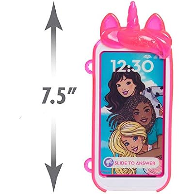 Barbie Unicorn Play Phone Set with Lights and Sounds, Unicorn Phone Case and Wristlet, Toy Cell Phone for Kids, Kids Toys for Ages 3 Up by Just Play