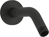 Vista 2 de Corla 2 bridas para brazo de ducha redondas de 2.5 pulgadas Placa de repuesto universal moderna (negro mate)