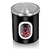 FC Airtight Window Kitchen Canister, Stainless Steel Canisters Sets with Fingerprint Resistance Lid, Set of 3 (Black)