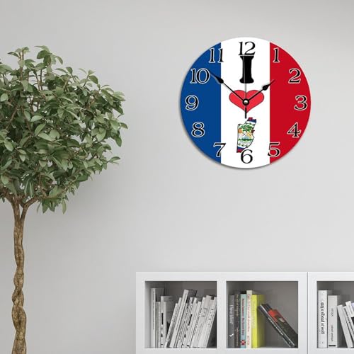 Horloge murale vintage en bois Belize décoration murale salon - 6