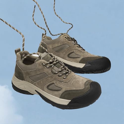 Men's Genuine Leather Outdoor Walking Shoes Casual Breathable Thick Bottom Non-Slip Comfortable Lightweight Off-Road Shoes Suitable for Mountaineering Hiking Work3