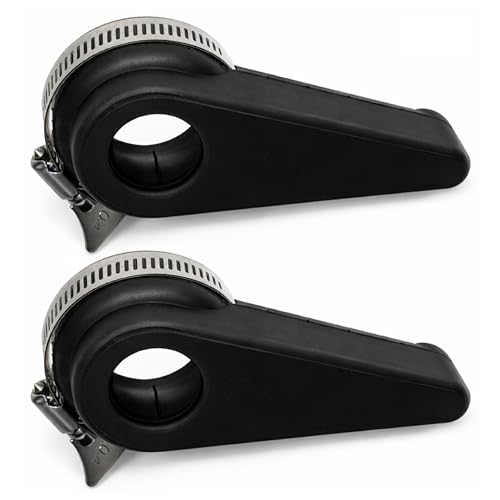 2 Pack Door Knob Grip & Lever Extension with Clamps – Non-Slip Rubber Door Knob Cover Converts Round Knobs to Handles – Arthritis & Elderly Assistive Aid – Fits Most 2”–2.5” Doorknobs