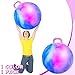 Lewtemi Hopper Ball for Adults, 31 Inch Bouncing Ball Hippity with Handle Rubber Hop, Jumping Hopping Exercise with Air Pump for Outdoors Sports Games Exercise (Blue Pink Cloud)
