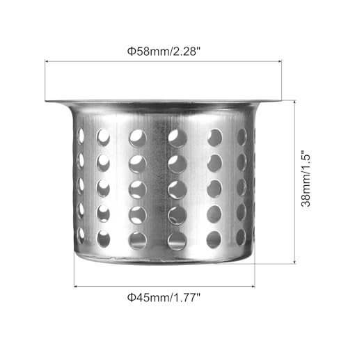 Filtro para desagüe de cocina de acero inoxidable 2 1/4" miniatura 2