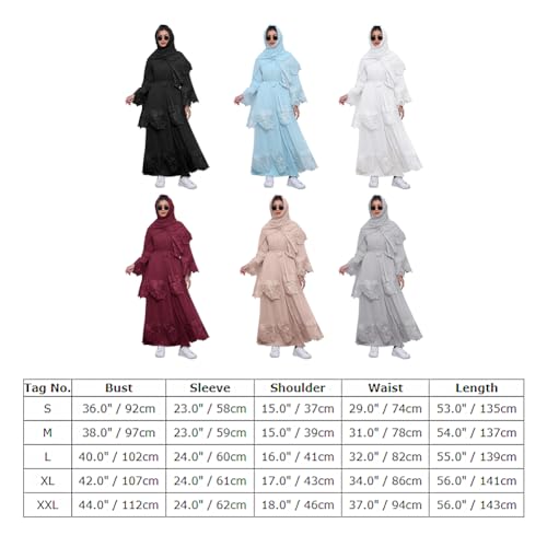 Robe longue Dubaï pour prière et fêtes de l'Aïd - 6