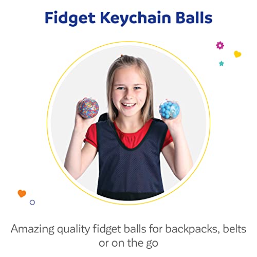 Fun & Function - Fidget Key Chain Balls - 3 Pack Keychain Balls for Kids & Adults - Sensory Fidget Toy for Keychain - Adults, Teens & Kids Ages 5+ - Thumbnail 2