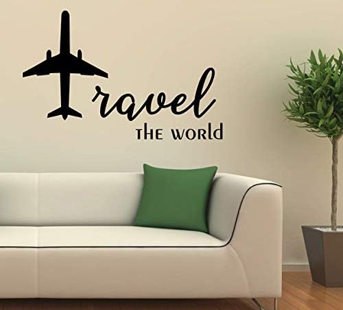 Wallstick Travel in The World wallstickers (Vinyl 80 cm x 50 cm)