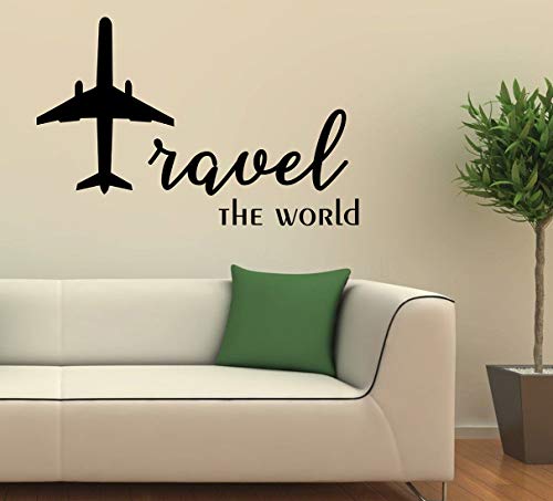Wallstick Travel in The World wallstickers (Vinyl 80 cm x 50 cm)