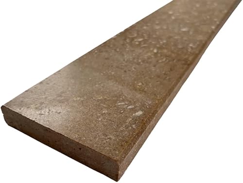 Miniatura 5 de Piedra de umbral de travertino Noce marrón oscuro (sillín de mármol) (6 x 36 pulgadas)