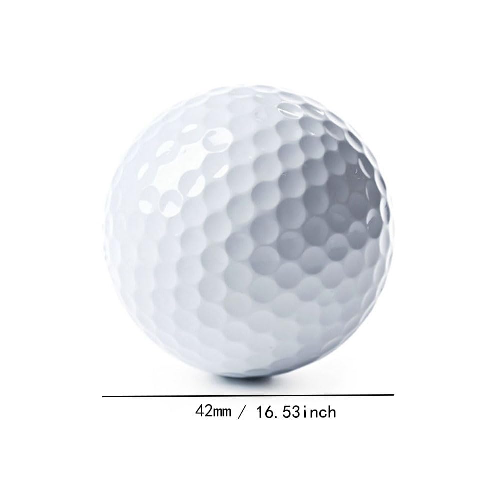 Juego de 6 pelotas de golf de 42 mm, blandas para entrenamiento en interiores o exteriores, color blanco